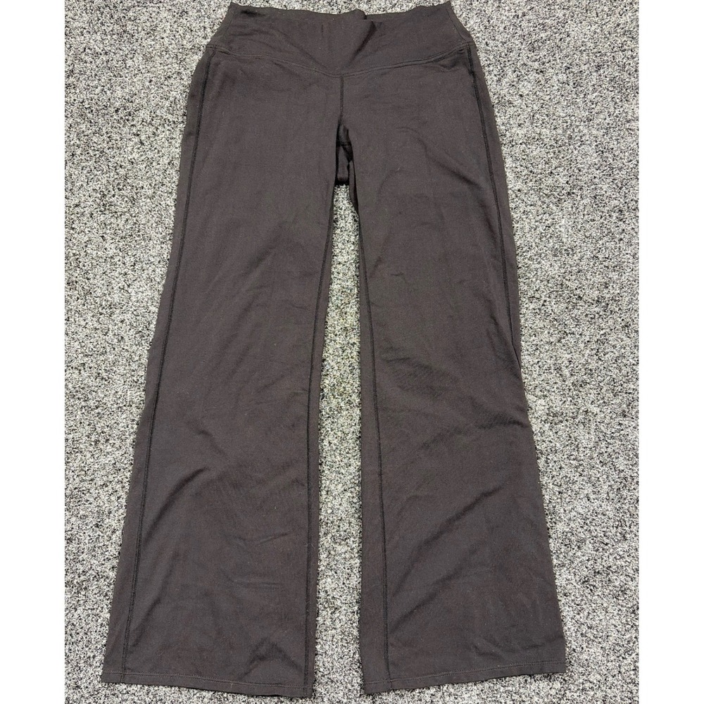 Athleta Yoga Pants Womens Small Black Wide Leg Supplex Lycra Flap Pocket Active